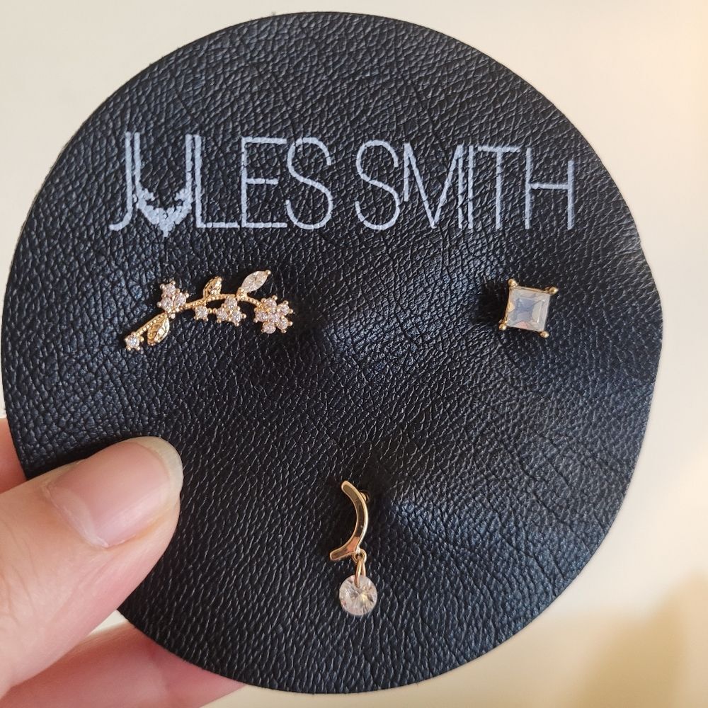 Jules Smith Gold And Stud Women's Earrings Set Of 3